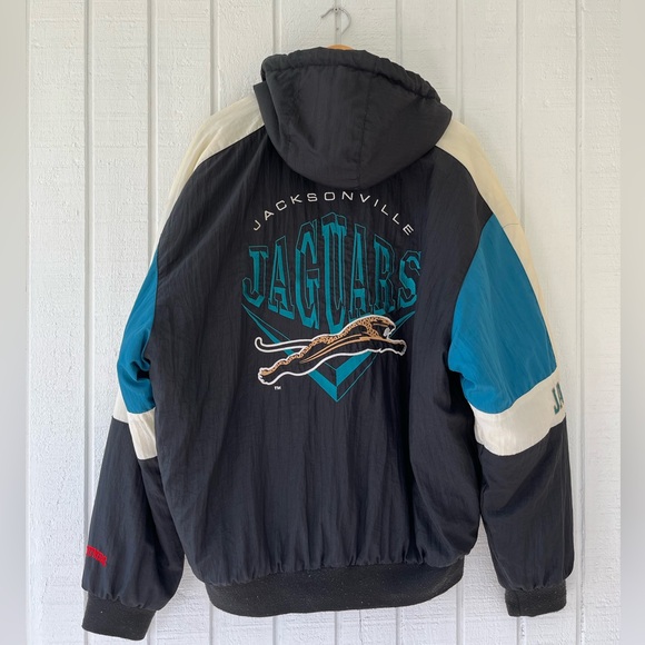 Vintage Nutmeg Banned Logo Jacksonville Jaguars Puffer Jacket